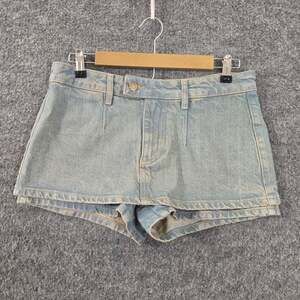 We The Free Skirt 26 Galivanting Peekaboo Skort Mini Denim Casual Boho Hippie